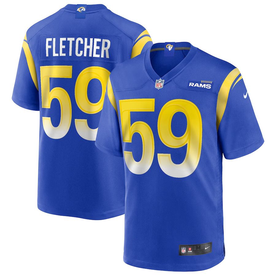 Men Los Angeles Rams #59 London Fletcher Nike Royal Game Retired Player NFL Jersey